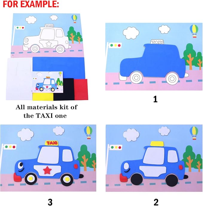Lovyan 3D EVA Foam Stickers for Toddlers 12PCS Sticky Foam DIY Craft Preschool - Image 3