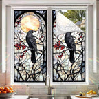 Stained Glass Style Raven Window Film, Gothic Inspired Privacy Decor - Image 5