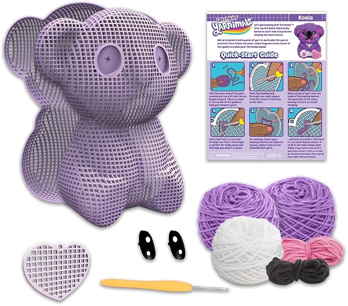 Yarnimals Koala — Loop Your Own Koala — Craft Kit — Make Your Own Animal Toy — - Image 3