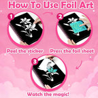 FUNNYB&G Foil Art Craft Kit for Girls 4-10 Years Old: Mess-Free & No-Glue - Image 4