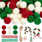 PH Pandahall 60pcs 16mm Velvet Beads Christmas Beads by PHPandaHall