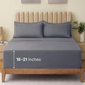 LuxClub 4 PC Full Size Sheet Set Bed Sheets Deep Pockets 18" Wrinkle Free by LuxClub