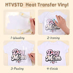 HTVSTD Dog Paw HTV Heat Transfer Vinyl 10Sheets 12×10in Iron on Vinyl | Cartoon - Image 3