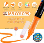 168 Colors Acrylic Paint Markers, Direct-Liquid Ink Control System, Premium - Image 2