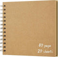 DIY Scrapbook Album 8x8 Inch, Hardcover Kraft Paper Scrap Book Photo Album by Sprsthai