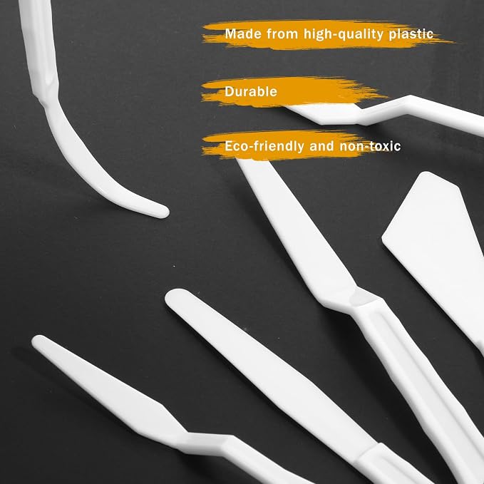Plastic Palette Knives Set, 30 Pieces Spatula Palette Knives Thin Flexible Art - Image 4
