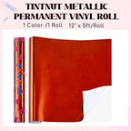 Tintnut Holographic Permanent Vinyl Roll 12in x 5ft Red Adhesive Vinyl | Solid - Image 2
