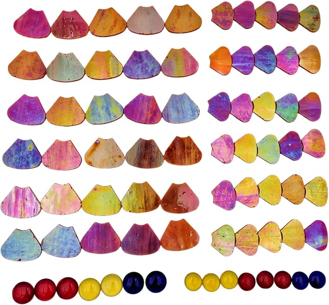 Esweny 12 Flower Stained Glass Mosaic Tiles - Image 6