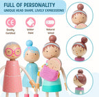 Giant bean Wooden Family Dolls Set of 7 - Image 3