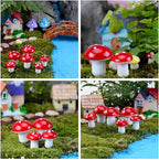 Aliotech 50 Pieces Mini Mushroom Miniatures Artificial Garden Fairy Bonsai - Image 7