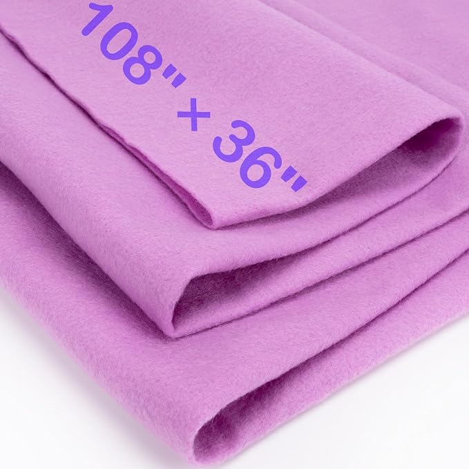 XSEINO Light Purple Large Felt Fabric 108" X 36 ", 1.4 mm Thick Soft Felt by XSEINOiscreating%EF%BC%81