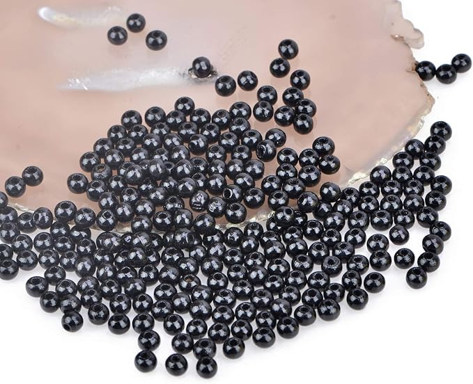 AD Beads Wood Spacer Loose Wooden Craft Beads Big Hole Beads Assorted - Image 3