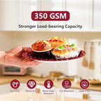 168Pcs Burgundy and Gold Party Supplies Serves 24 | Burgundy Plates and Napkins - Image 2