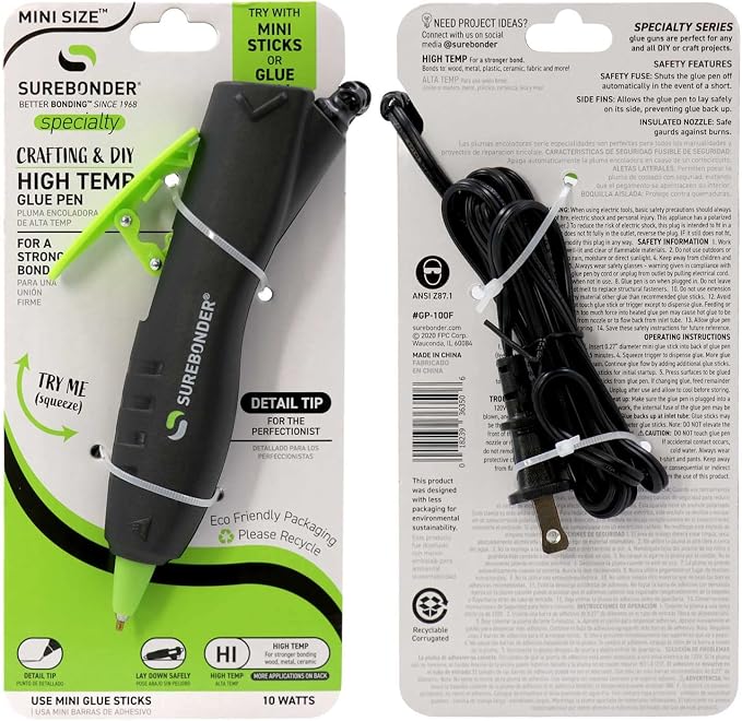 Surebonder GP-100F Ergonomic Detail Tip Mini-Size Hot Glue Pen - Image 5