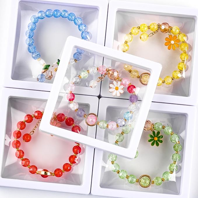 XSEINO About 1200PCS 6mm Glass Beads Bracelet Making Kit, 24 Assorted Green - Image 6