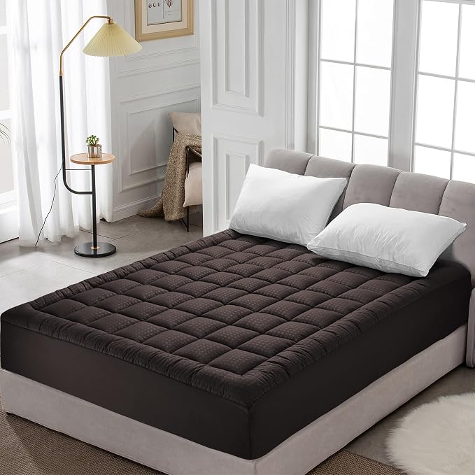 HYLEORY Twin Mattress Pad Quilted Fitted Mattress Protector Cooling Pillow Top - Image 7