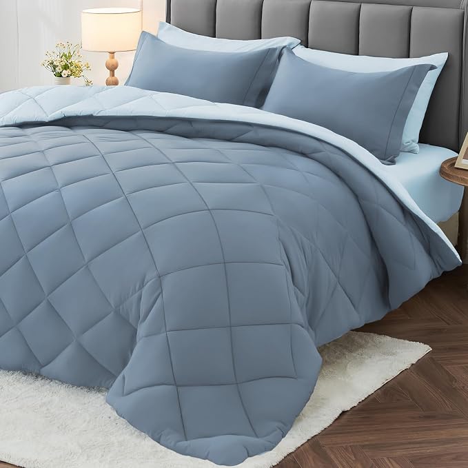 MUXHOMO 5 Pieces Twin XL Comforter Set, Reversible Bed in a Bag Twin XL Size by MUXHOMO