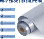 RENLITONG Silver Iron on Vinyl 12Inch by 50ft Roll Heat Transfer Vinyl - Image 2