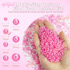 qiipii 7200PCS 3mm Small Hot Pink Half Round Pearls - Image 3
