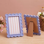 AceOrbit 4x6 Inches Light Purple Flower Wavy Scalloped Picture Frame Cute Wavy - Image 4