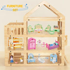 Princess Dollhouse Furniture Set, 48 Piece Luxury Miniature Accessories - Image 4