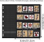 10-Sheet Stamp Album Binder Pockets - Image 2