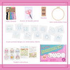 Louise Maelys Embroidery Kit for Beginners, 12 Packs Pre-Printed DIY Sewing - Image 2