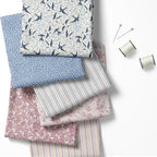Patchwork Fabric Panel 100x155 cm, 100% Cotton Satin, 6 Coordinated Floral & - Image 2
