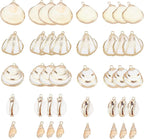 SUNNYCLUE 1 Box 20Pcs 5 Styles Freshwater Shell Charms Ocean Beach Cowrie by SUNNYCLUE
