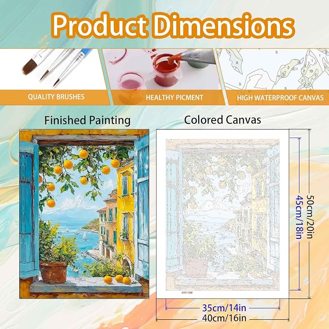Yunruily Paint by Number Adult Lemon Tree-Adult Paint by Numbers, Paint by - Image 5
