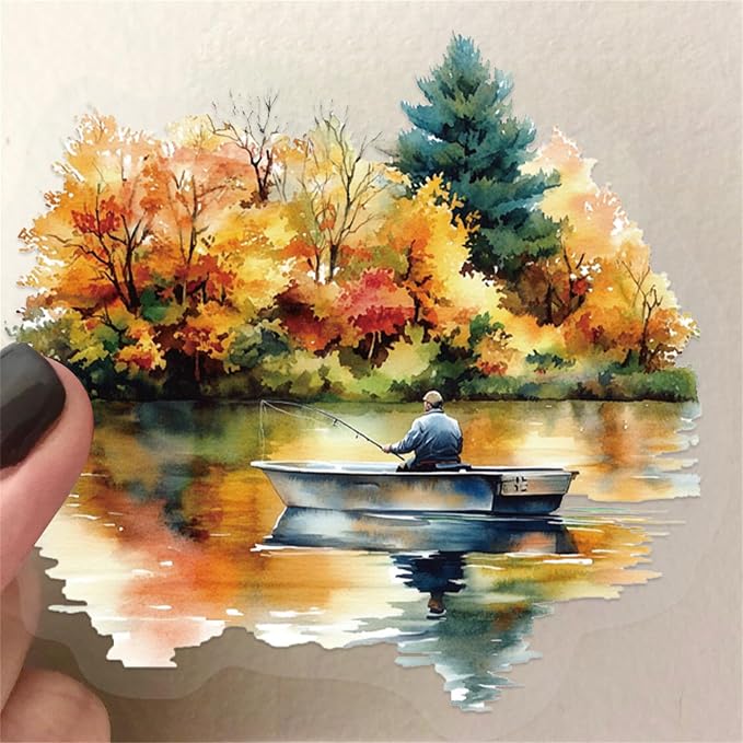 50 Cartoon Outdoor Fishing Stickers, Suitable - Image 4
