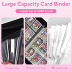 Portable 9-Pocket Trading Card Binder, Holds 1080 Cards - Image 5