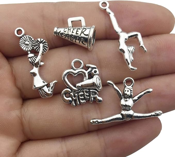 50 PCS Cheerleader Charms Collection, Cheer and School Spirit Gymnastics Girl - Image 2