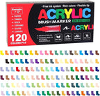 Acrylic Paint Markers Pens, 120 Vivid Colors Acrylic Markers Set, Direct Liquid - Image 4