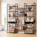 NUMENN Bookcases and Bookshelves Triple Wide 6 Tier Bookshelf, Large Etagere by NUMENN