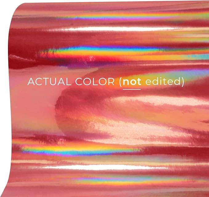 VViViD DECO65 Gloss Holographic Chrome Rose Gold Permanent Adhesive Craft Vinyl - Image 2
