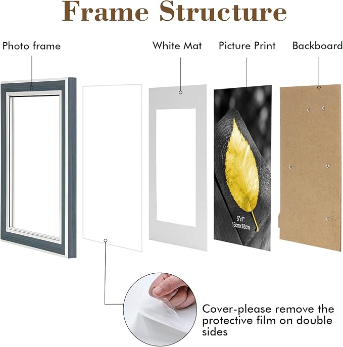 Daofary Picture Frame Set of 6, vintage picture frames Rustic Farmhouse Photo - Image 5