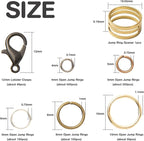 Handyman Crafts Jump Rings Kit With1000PCS Open Jump Rings 40PCS 12mm Lobster - Image 2