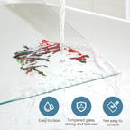Nuanchu 1 Pcs 9 x 12 Inches Clear Tempered Glass Palette - Image 3
