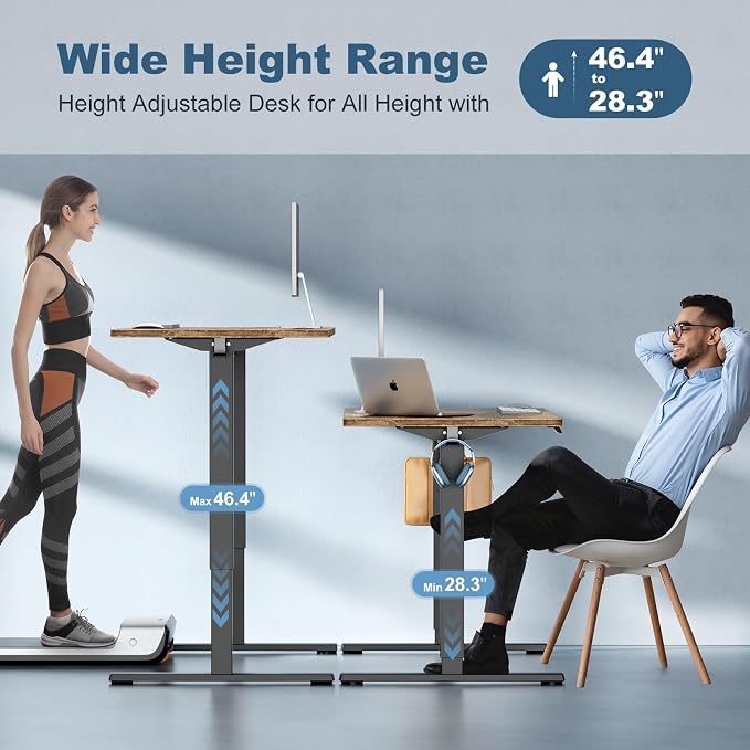 DUMOS 40 Inch Electric Standing Desk Height Adjustable, Sit to Stand Up - Image 5