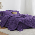 Love's cabin Twin XL Comforter Set Purple, 5 Pieces Twin XL Bed in a Bag by Lovescabin