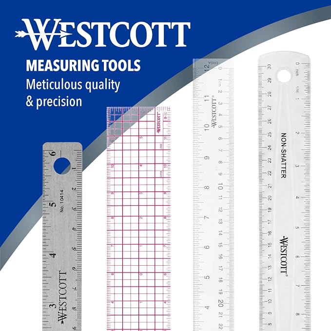 Westcott Stainless Steel Ruler Set - Image 5