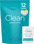 Clean Wipes | Surface Cleaning Wipes | Individually Wrapped Travel Wipes | All Purpose Cleaning Wipes | Airplane Travel Essentials | Travel Cleaning Supplies | On the Go Essentials | Essential Oils