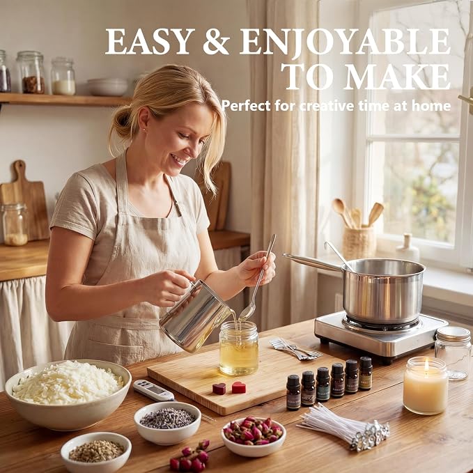 FUHITIM Soy Candle Wax Kit for Candle Making 5 lbs Bag, Premium Natural Soy Wax - Image 5