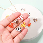 20PCS Sports Charms Enamel Basketball Baseball Pendant Charms - Image 4