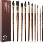 Watercolor Brushes Professional, Fuumuui 10Pcs Synthetic Squirrel Hair Water by FUUMUUI