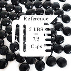 FANTIAN 5 lbs Black Glass Marbles, Glass Beads, Decorative Rocks Glass Pebbles - Image 3