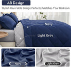 MUXHOMO 7 Pieces King Comforter Set, Reversible Bed in a Bag King Size - Image 3