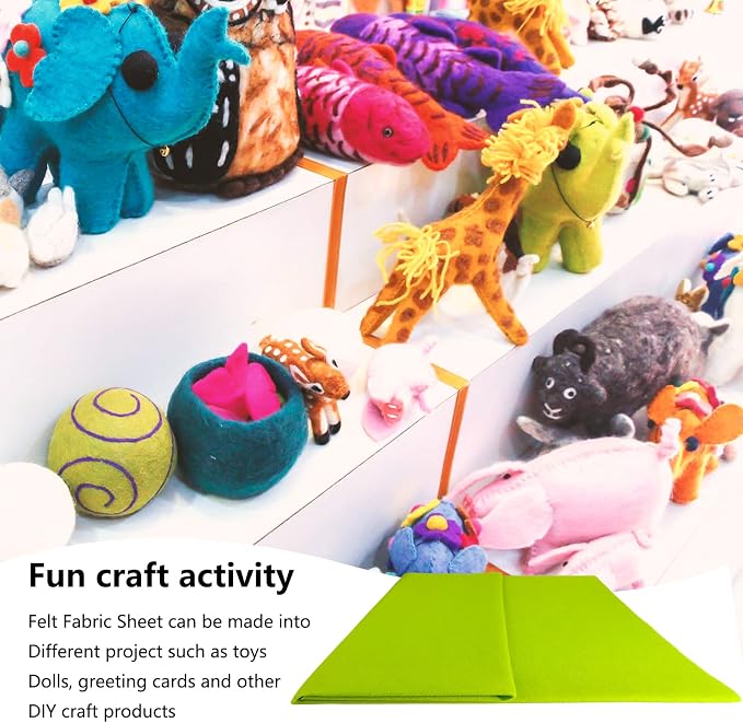 Jtnohx Color Felt, 1 Square Yard Felt Fabric, 1.4mm Thickness Flexible Craft - Image 7