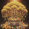 Money Tree Special Shape Diamond Art by Unknown
